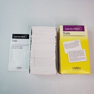 Law in a Flash: Torts 2006 Steven Emanuel Aspen Flash Cards (623 Review Cards)